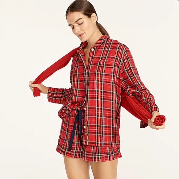 J. Crew Other - Jcrew Flannel pajama short set in Good Tidings plaid